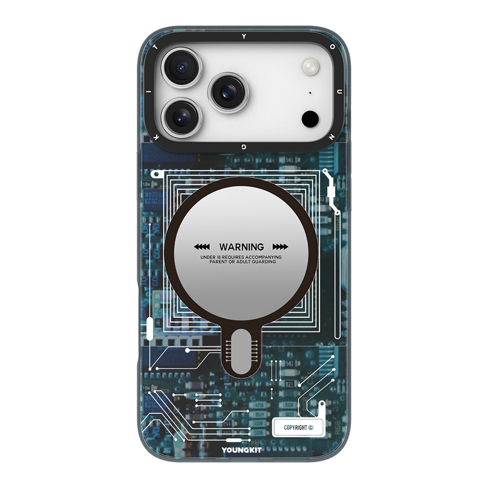 Youngkit Technology Serisi iPhone 17 Pro M-safe Şarj Özellikli Kamera Denetim Butonlu Kılıf Youngkit Technology Serisi iPhone 17 Pro M-safe Şarj Özellikli Kamera Denetim Butonlu Kılıf